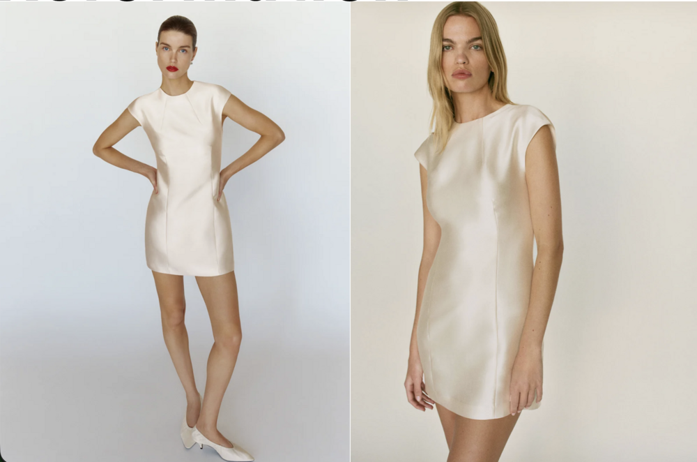 Reformation Belden Mini Dress Ivory - Size 2